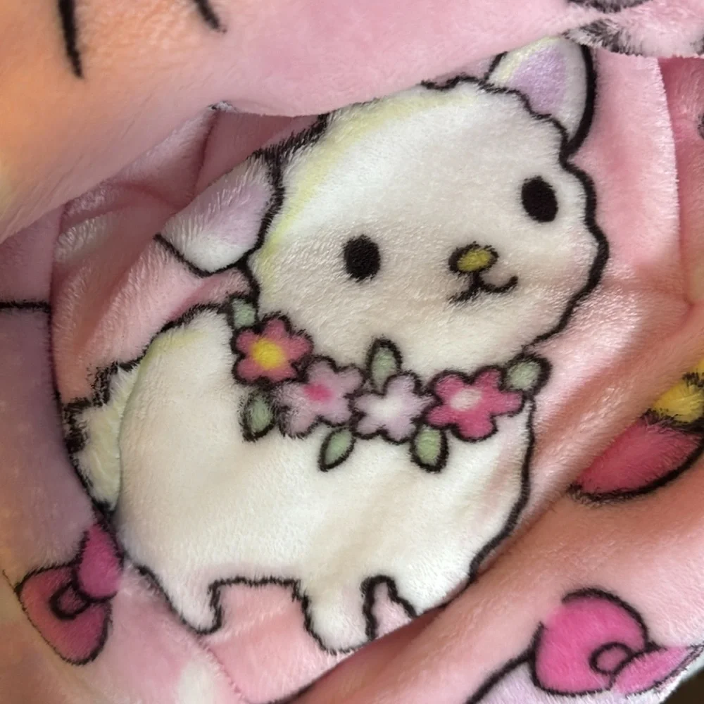 Hello‎ Kitty Pink Easter Throw Blanket 50x70 Sanrio Spring NWT
